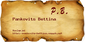 Pankovits Bettina névjegykártya