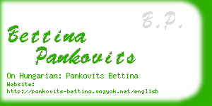 bettina pankovits business card